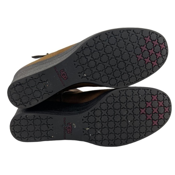 UGG Australia EMALIE Stout Waterproof Leather Ankle Boots - Picture 13 of 15